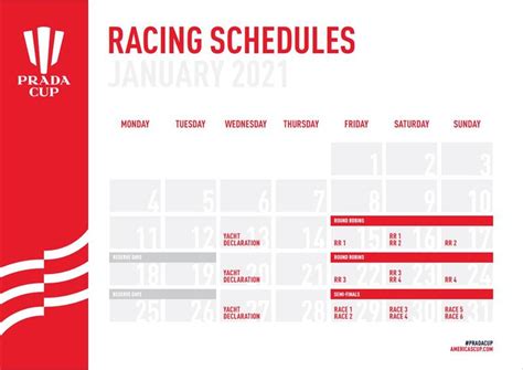 timetable prada cup|prada cup races.